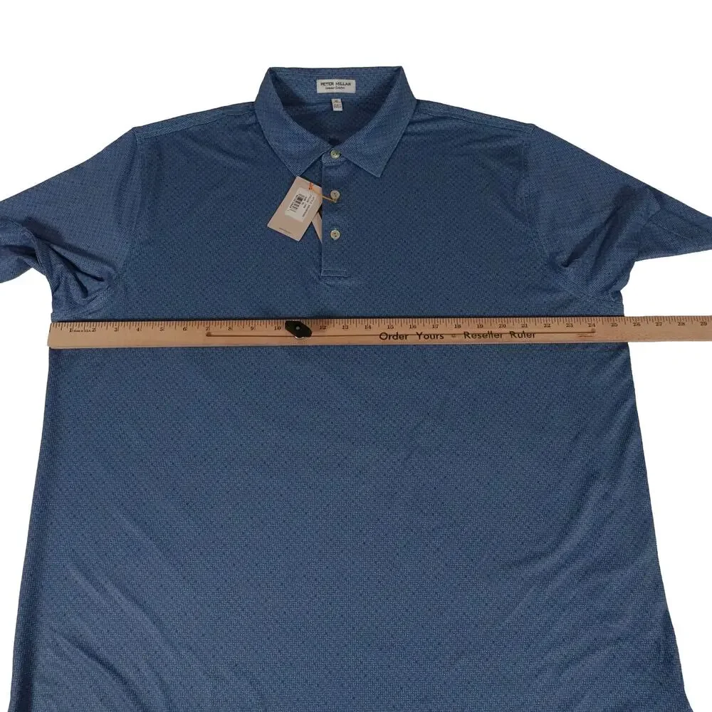 Peter Millar Geometric Performance Stretch Golf Polo Shirt Men's XL NWT
